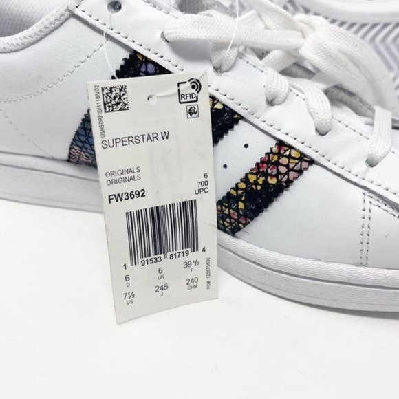 SOLD ADIDAS Superstar Snakeskin Cloud White Multi Color - Picture 14 of 15